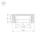 Arlight Профиль MIC-M-2000 ANOD BLACK Алюминий 044540