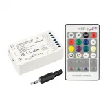 Arlight Аудиоконтроллер ARL-SOUND-RGB/RGBW 12-24В 4x4A RF ПДУ 24кн IP20 034726