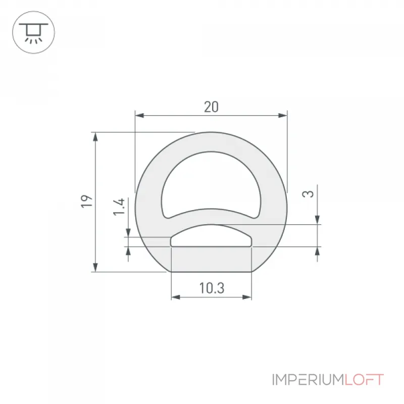 Arlight Силиконовый профиль WPH-FLEX-D20-TOP-S10-20м WHITE Силикон 041095 Arlight Силиконовый профиль WPH-FLEX-D20-TOP-S10-20м WHITE Силикон 041095