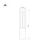 Arlight Светильник LGD-CASTELLO-BOLL-H800-20Вт Warm3500-MIX GR 80 deg 230В IP65 045537