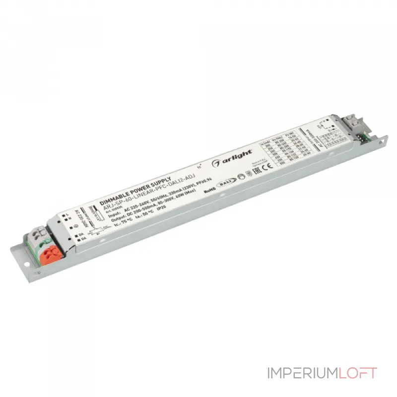 Arlight Блок питания ARJ-SP-60-LINEAR-PFC-DALI2-ADJ 60Вт 80-300В 0.2-0.5A IP20 035535