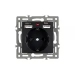 Arlight Механизм розетки с USB зарядкой SCT-MUAA-PL-BK 250В 16A 043734