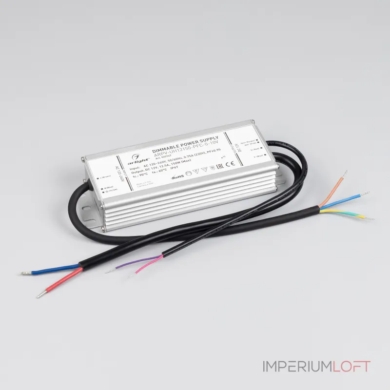 Arlight Блок питания ARPV-UH12150-PFC-0-10В 12В 12.5A 150Вт IP67 025747 Arlight Блок питания ARPV-UH12150-PFC-0-10В 12В 12.5A 150Вт IP67 025747