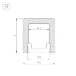 Arlight Профиль ARH-MICRO-0607-2000 ANOD Алюминий 036398