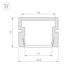 Arlight Профиль PDS-SM-2000 ANOD BLACK Алюминий 035027
