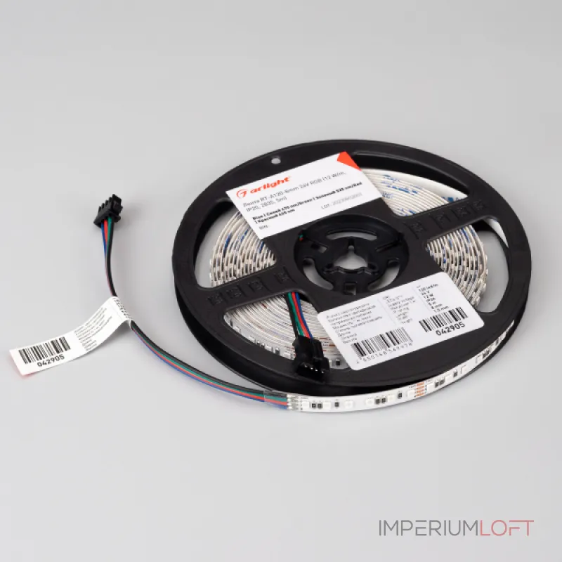 Arlight Лента RT-A120-8mm 24В RGB 12 В/м IP20 2835 5м 042905 Arlight Лента RT-A120-8mm 24В RGB 12 В/м IP20 2835 5м 042905