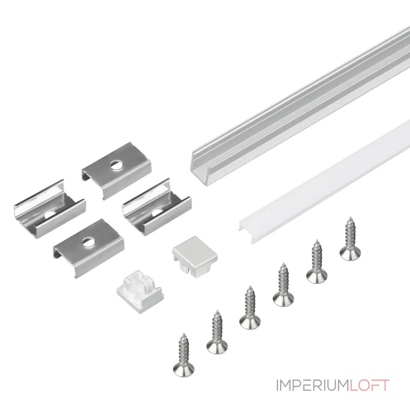 Arlight Профиль с экраном SL-MINI-8-2000 ANOD+OPAL Алюминий 036832