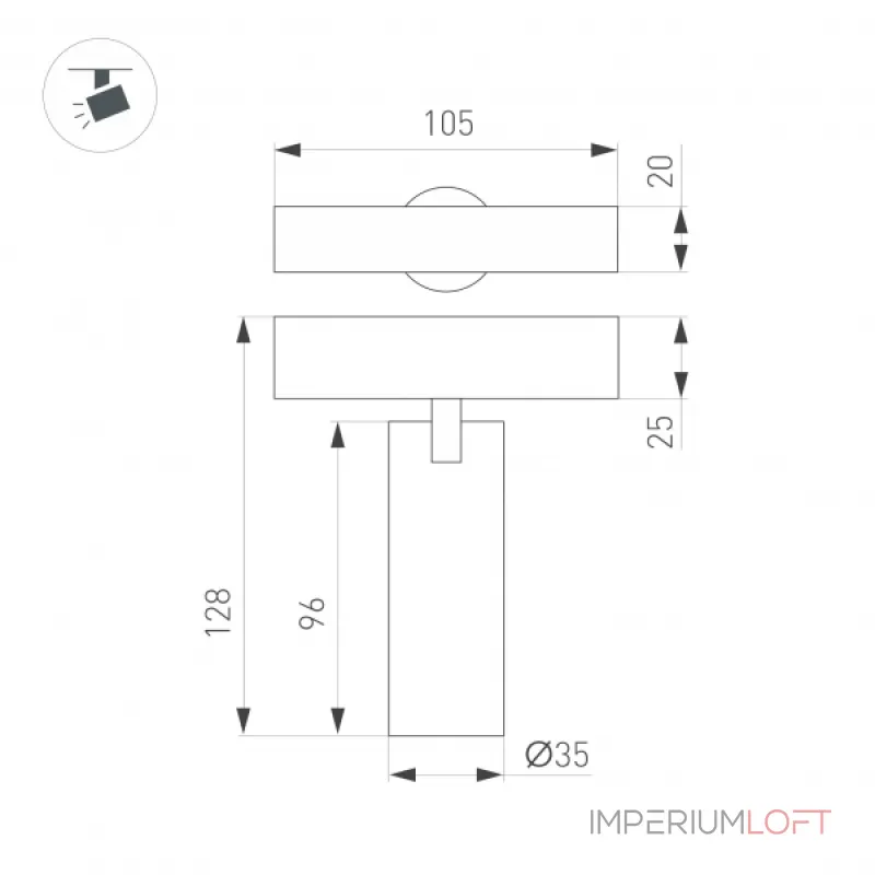 Светильник MAG-SPOT-ZOOM-25-R35-7Вт Warm3000 BK 20-55 deg 24В Arlight IP20 052346