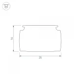 Arlight Экран SL-LINE-W20-145deg-2400 BLOCK FROST-PM 041797