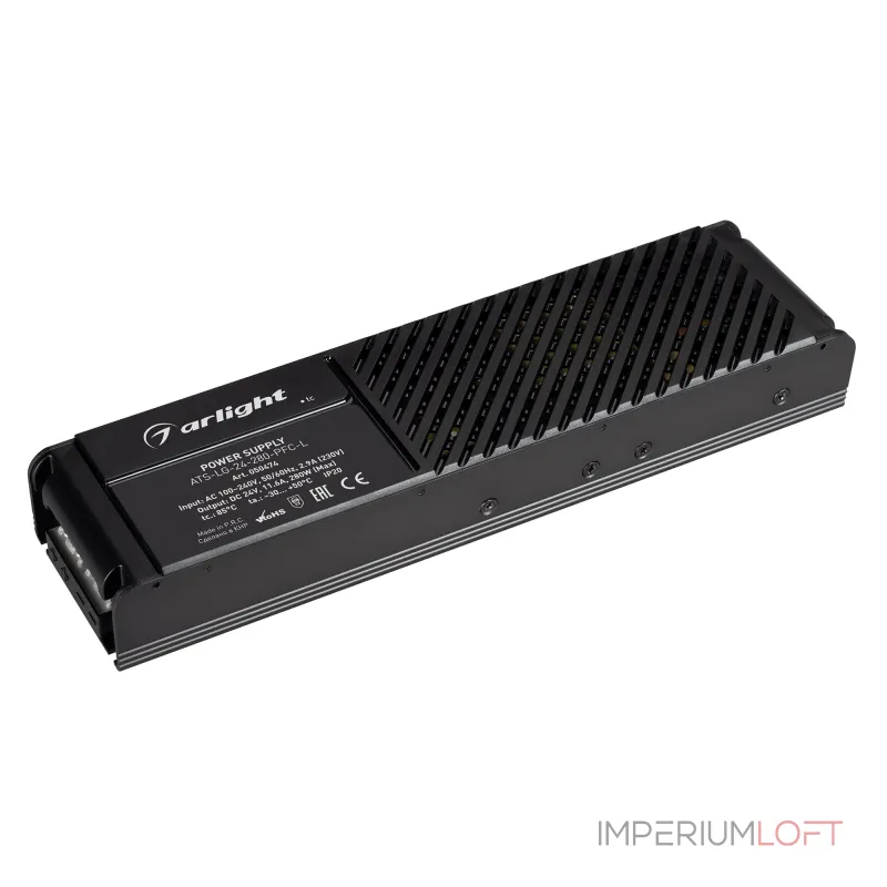 Arlight Блок питания ATS-LG-24-280-PFC-L 24В 11.6A 280Вт IP20 Сетка 050474 Arlight Блок питания ATS-LG-24-280-PFC-L 24В 11.6A 280Вт IP20 Сетка 050474