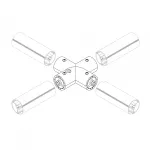 Соединитель профиля ROUND-D36-360-X90 Arlight Алюминий 050544