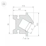Профиль SL-BEVEL-H12-F13-2000 ANOD Arlight Алюминий 043748