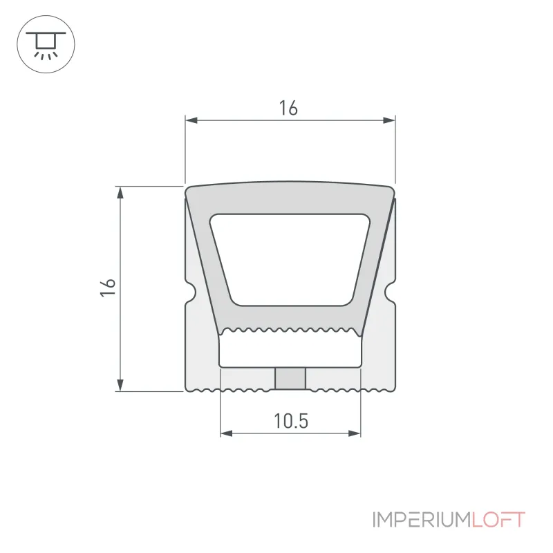Arlight Силиконовый профиль WPH-FLEX-1616-TOP-S11-20м WHITE Силикон 041094