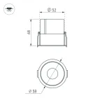 Светильник MS-ATLAS-BUILT-R58-10Вт Warm3000 WH-WH 35 deg 230В Arlight IP20 037183(1)