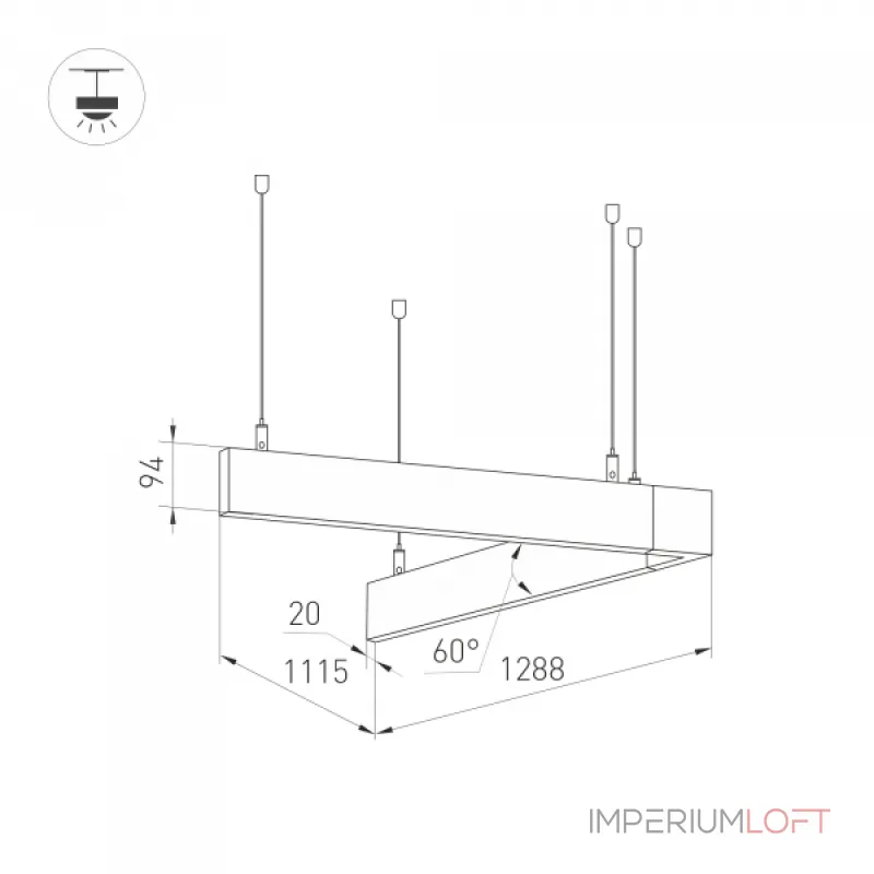 Arlight Светильник ALT-LINEAIR-ANGLE-60-FLAT-UPDOWN-DIM-1290x1115-85Вт Warm3000 BK 100 deg 230В IP20 040637 Arlight Светильник ALT-LINEAIR-ANGLE-60-FLAT-UPDOWN-DIM-1290x1115-85Вт Warm3000 BK 100 deg 230В IP20 040637