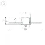 Arlight Профиль SL-LINIA16-FANTOM-2000 ANOD Алюминий 049012