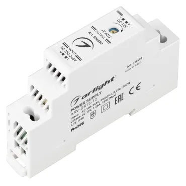 Arlight Блок питания ARV-DR15-12 12В 1.25A 15Вт IP20 DIN-рейка 034670 Arlight Блок питания ARV-DR15-12 12В 1.25A 15Вт IP20 DIN-рейка 034670