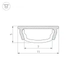 Arlight Профиль ARH-BENT-W11-2000 ANOD BLACK Алюминий 039583