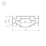 Arlight Профиль STRETCH-25-CEIL-CENTER-2000 Алюминий 040060