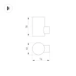 Arlight Светильник LGD-RAY-WALL-R46-3Вт Day4000 GR 24 deg 230В IP65 033309