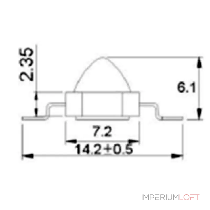 Arlight Мощный светодиод ARPL-1Вт-EPL IR850 60deg Emitter 019593