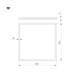 Arlight Светильник DL-INTENSO-S600x600-40Вт Warm3000 WH 120 deg 230В IP20 038430