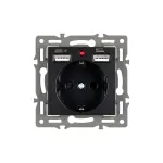 Arlight Механизм розетки с USB зарядкой SCT-MUAA-PL-BK 250В 16A 043734