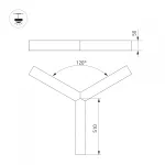 Arlight Светильник SP-RAYS-3-HANG-5050-510-35Вт Day4000 RAL9005 120 deg 230В IP33 1730lm Металл 049207