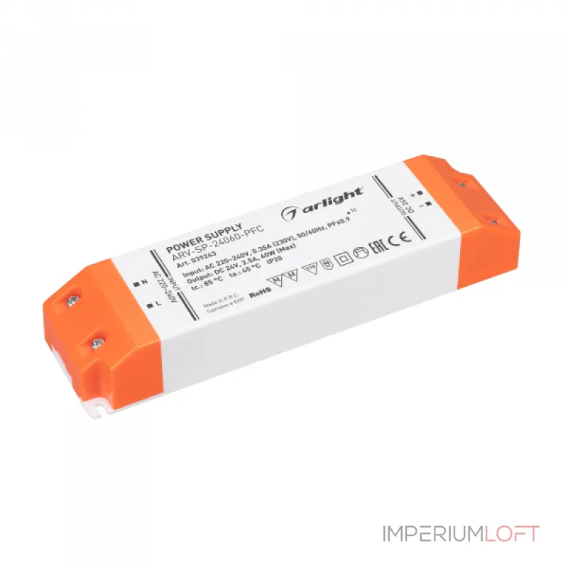 Arlight Блок питания ARV-SP-24060-PFC 24В 2.5A 60Вт IP20 039243