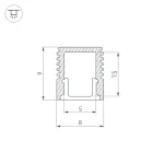 Arlight Профиль с экраном SL-MINI-8-2000 ANOD+OPAL Алюминий 036832