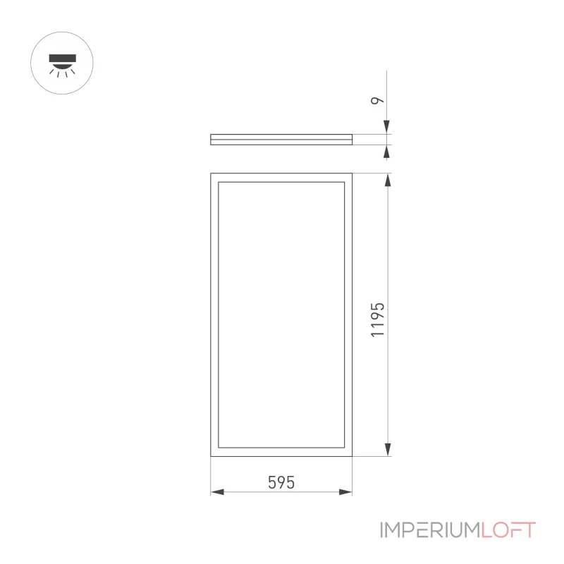 Arlight Светильник DL-INTENSO-S600x1200-60Вт White6000 WH 120 deg 230В IP20 036240