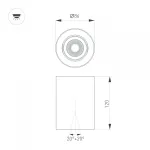 Arlight Светильник SP-FOCUS-R86-10Вт Day4000 WH 24 deg 230В IP54 054836