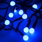 Arlight Светодиодная гирлянда ARD-BALL-CLASSIC-D13-5000-BLACK-50LED BLUE 230В 3.5Вт Ardecoled IP65 025564