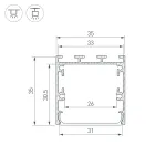 Arlight Профиль LINE-S-3535-3000 WHITE Алюминий 041832