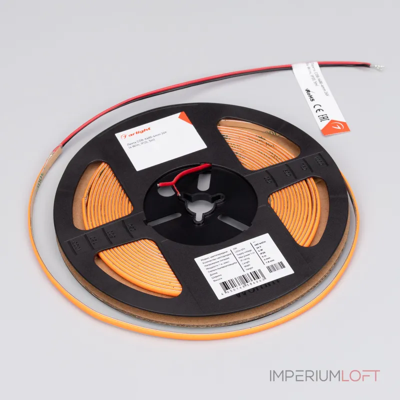 Лента COB-X480-4mm 24В Orange 4 В/м IP20 5м Arlight 046909 Лента COB-X480-4mm 24В Orange 4 В/м IP20 5м Arlight 046909