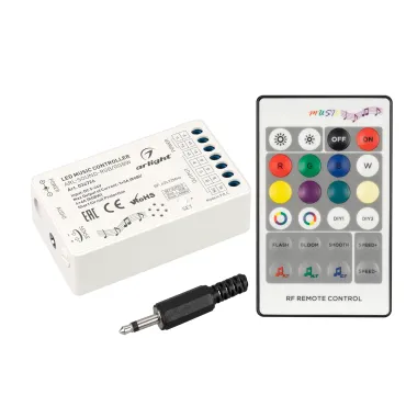Arlight Аудиоконтроллер ARL-SOUND-RGB/RGBW 12-24В 4x4A RF ПДУ 24кн IP20 034726 Arlight Аудиоконтроллер ARL-SOUND-RGB/RGBW 12-24В 4x4A RF ПДУ 24кн IP20 034726