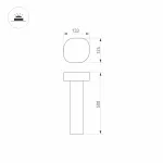 Arlight Светильник LGD-SWAMP-BOLL-H500-7Вт Warm3000 GR 93 deg 230В IP65 029968