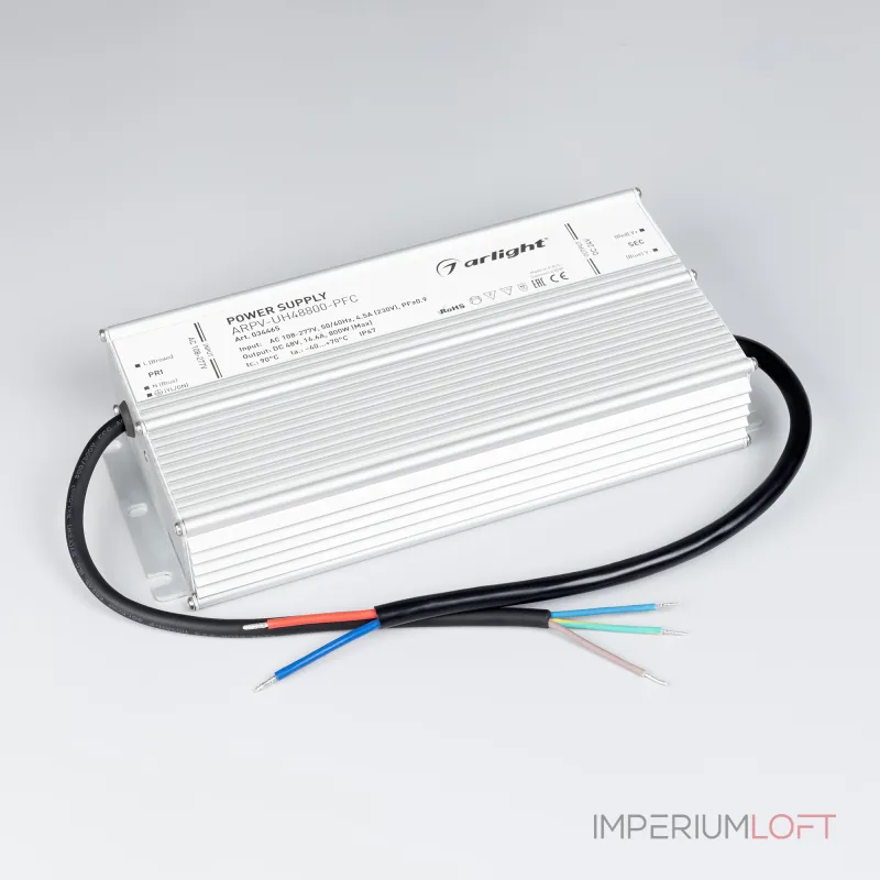 Arlight Блок питания ARPV-UH48800-PFC 48В 16.6A 800Вт IP67 034465 Arlight Блок питания ARPV-UH48800-PFC 48В 16.6A 800Вт IP67 034465