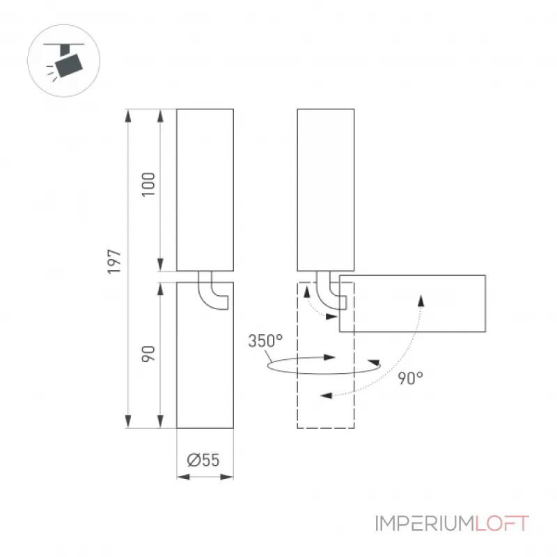 Светильник SP-NUANCE-SURFACE-FLAP-R35-7Вт Day4000 WH 36 deg 230В Arlight IP40 049916 Светильник SP-NUANCE-SURFACE-FLAP-R35-7Вт Day4000 WH 36 deg 230В Arlight IP40 049916