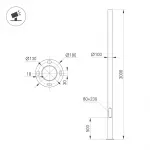 Arlight Опора фланцевая OXOR-OK1-D100-L3000 BK Алюминий 051099