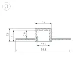 Arlight Профиль SL-LINIA16-FANTOM-2000 ANOD Алюминий 049012