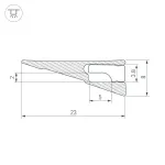 Arlight Профиль SL-MINI-SHELF-H8-2000 ANOD СHAMPAGNE Алюминий 038205
