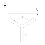 Arlight Светильник SP-RAYS-3-HANG-5050-510-35Вт Day4000 RAL9005 120 deg 230В IP33 1730lm Металл 049207