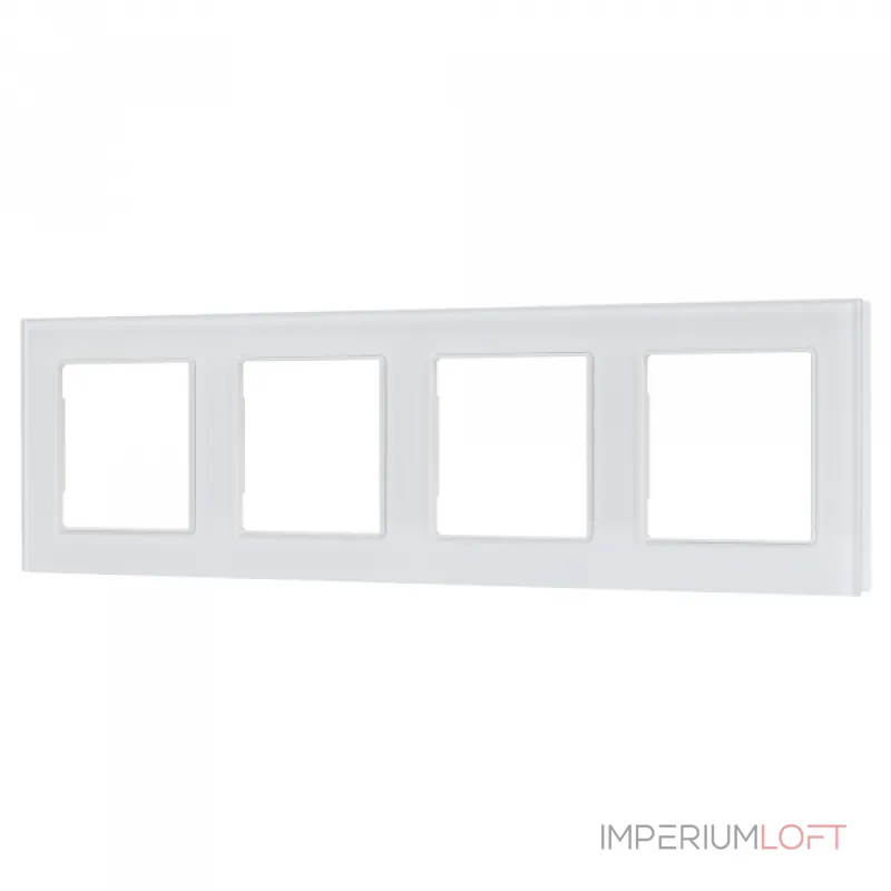 Рамка стеклянная FRM-GLARE-GS-4-WH Arlight 043802