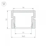 Arlight Профиль PDS-SM-2000 ANOD BLACK Алюминий 035027