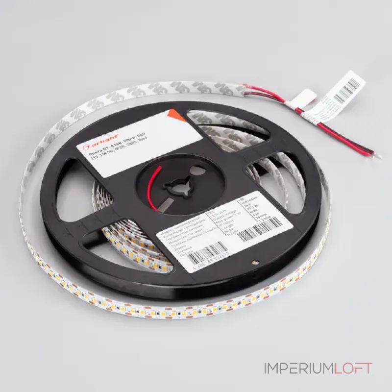 Светодиодная лента RT-A168-10mm 24V White6000-CX2 (17.3 W/m IP20 2835 5m) Arlight 028734(2) (цена за метр, лот от 5 м)