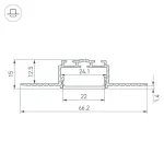 Профиль PLS-LOCK-H15-F-HIDE-2000 Arlight 058956