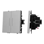 Механизм выключателя двухклавишный проходной LED SWT-NOBE-MKP2-SFPL-L-IS (230V 10A) Arlight 059415
