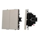 Выключатель проходной 2 клавишный софт-тач SWT-MKP2-SFPL-CA (250V 10A) Arlight 059422(1)