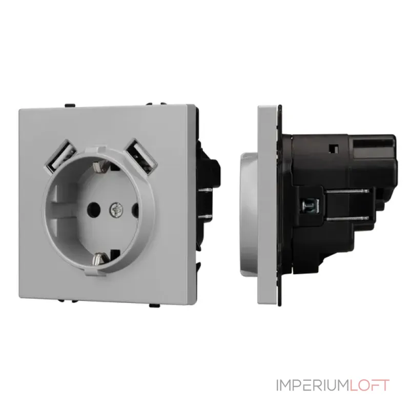 Механизм розетки с USB зарядкой SCT-NOBE-MUAA-SFPL-IS (230V 16A) Arlight 059443 Механизм розетки с USB зарядкой SCT-NOBE-MUAA-SFPL-IS (230V 16A) Arlight 059443